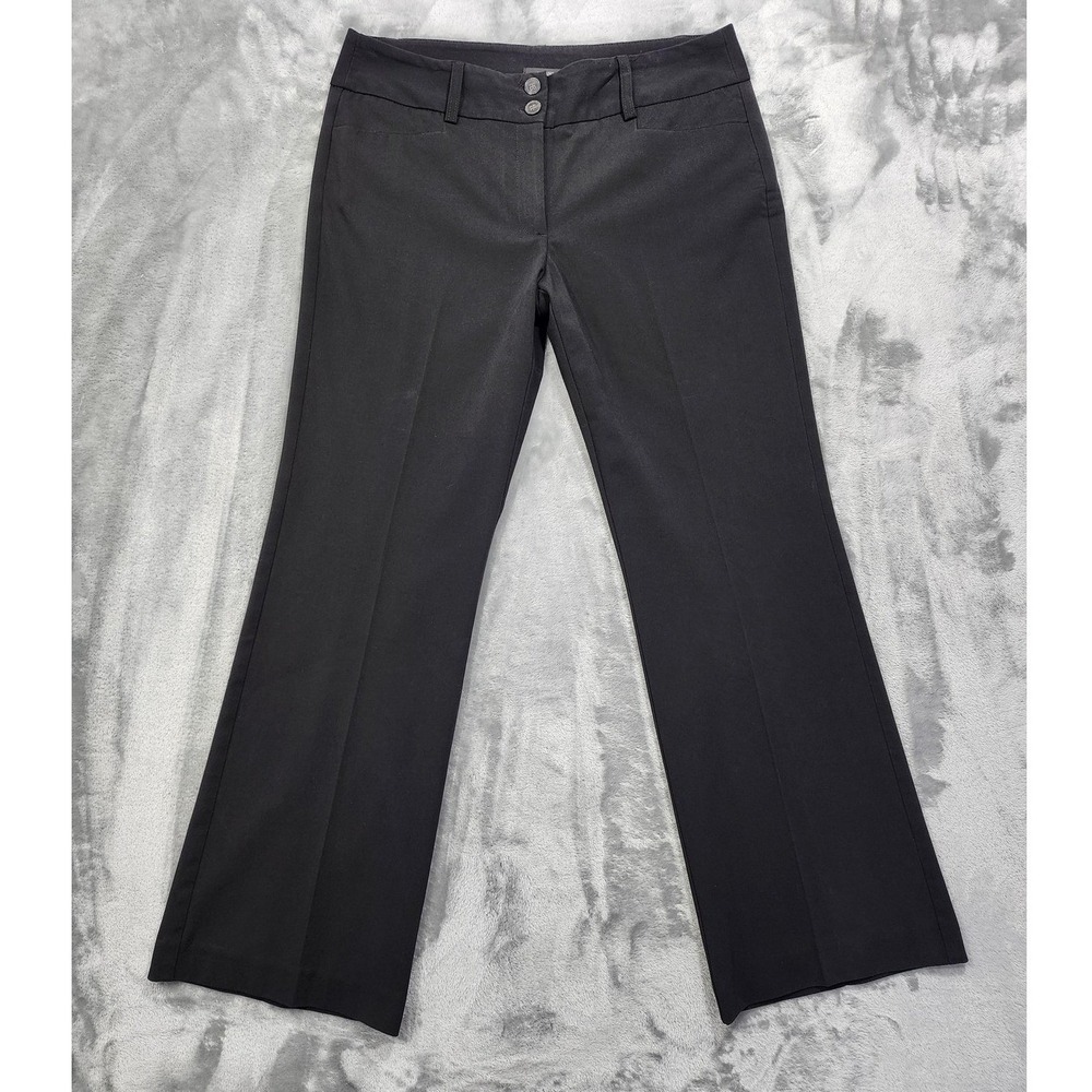 Vintage Alfani Pants‎ Womens 12 Black Bootcut Trouser Leg Stretch Office Preppy